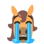 Pferd + heulendes Gesicht