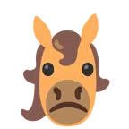 Pferd + betrübtes Gesicht