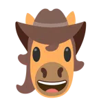 Pferd + Gesicht mit Cowboyhut