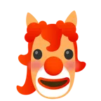 Pferd + Clown-Gesicht