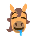 Pferd + sabberndes Gesicht