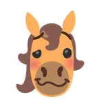 Pferd + schwindeliges Gesicht