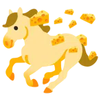 Pferd + Käsestück