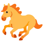 Pferd + oranges Herz