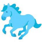 Pferd + hellblaues Herz