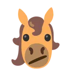 Pferd + Gesicht mit schrägem Mund