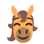 Pferd + lächelndes Gesicht