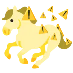 Pferd + Warnung