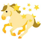 Pferd + weißer mittelgroßer Stern