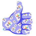 pulgar hacia arriba + comodín