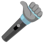 pulgar hacia arriba + micrófono