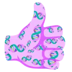 pulgar hacia arriba + adn