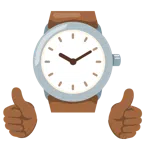 pulgar hacia arriba + reloj