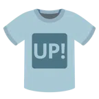 camiseta + botão "UP!"