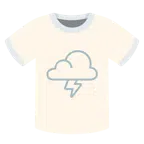 camiseta + nuvem com trovão