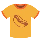 camiseta + cachorro-quente
