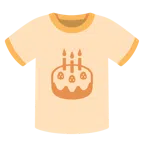 camiseta + bolo de aniversário