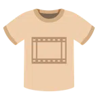 camiseta + rolo de filmes