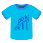 camiseta + montanha russa