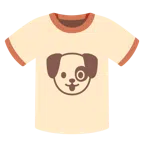 camiseta + rosto de cachorro