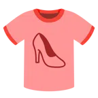 camiseta + sapato de salto alto