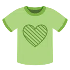 camiseta + coração verde