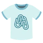 camiseta + clipes de papel conectados