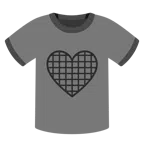camiseta + coração preto