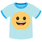 camiseta + rosto risonho