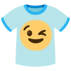 camiseta + rosto com olho piscando