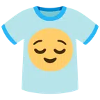 camiseta + rosto aliviado