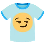 camiseta + rosto com sorriso maroto
