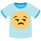 camiseta + rosto aborrecido
