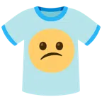 camiseta + rosto confuso