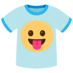 camiseta + rosto mostrando a língua