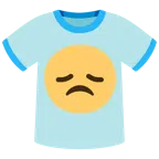 camiseta + rosto desapontado