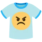 camiseta + rosto zangado