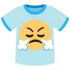 camiseta + rosto soltando vapor pelo nariz