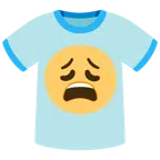 camiseta + rosto desolado
