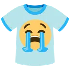 camiseta + rosto chorando aos berros