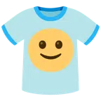 camiseta + rosto levemente sorridente
