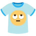 camiseta + rosto com olhos revirados