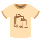 camiseta + sacolas de compras