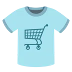 camiseta + carrinho de compras