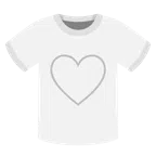 camiseta + coração branco