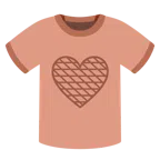 camiseta + coração marrom