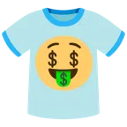 camiseta + rosto com cifrões