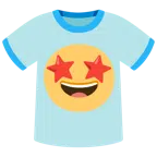 camiseta + rosto com olhar maravilhado