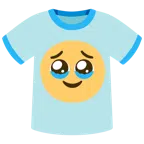 camiseta + rosto segurando as lágrimas