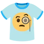 camiseta + rosto com monóculo